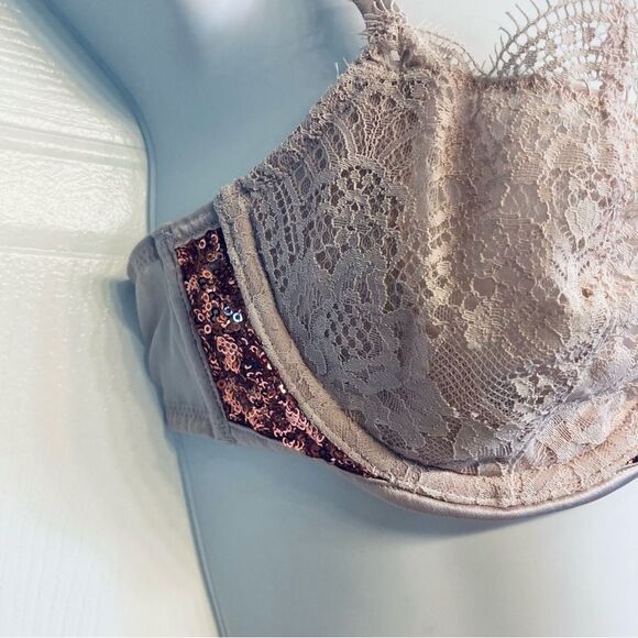 Victoria's Secret Dream Angels‎ Push Up Without Padding Bra 36B Pink Sequins - Picture 5 of 10